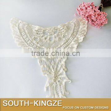 DIY accessories DIY White Collar Cotton Soluble Lace Neckline Sewing Applique