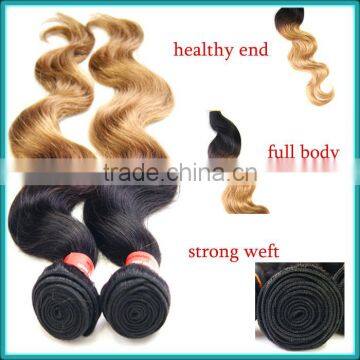 Alibaba Two Tone Ombre Hair Weaves 100% Human Braiding Hair Brazilian Remy Hair Body Wave Extension New Fashion For Your Beauty