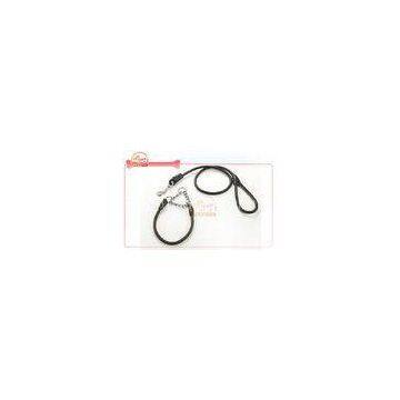 Rope Genuine Leather Chain Dog Training Collar Fits Neck 15 - 20