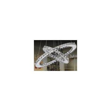 Double Circle Contemporary K9 Luxury Crystal Chandelier 31 Watt for Decoration Hanging Lighting