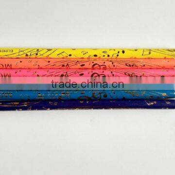 HB Fluorescent (Neon) and metal foil Wood Pencil with Dipped