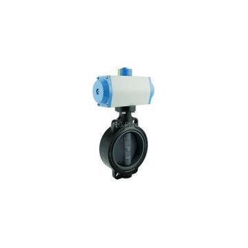 PVC Pneumatic Butterfly Valve For Chemical Industry