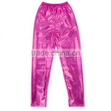 Wholesale boutique 2015 fall fuchsia tight metallic girls leggings H13