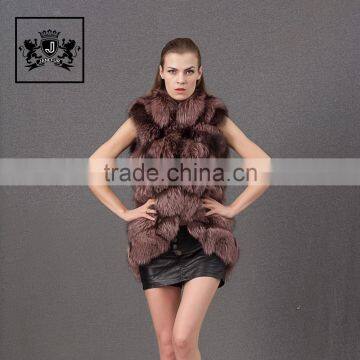 High Quality Lady Fur Coat Genuine Fur Real Girl Fur Vest photo-3