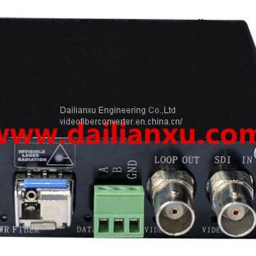 HD-SDI with return RS485 Fiber Optic Transmitter and Receiver SDI PTZ camera to fiber converter SDI Fiber extender