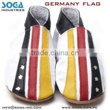 germany country flag fashion soft leather baby shoes .