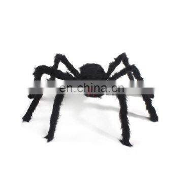 Wholesale Halloween toys novelty Prank toys black spider plush toys for sale MFJ-0028