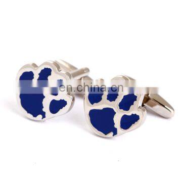 Lovely blue sliver footprint style cufflinks