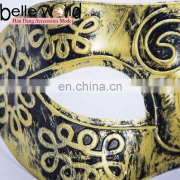 Hot Sale Gold Silver Color Venice Masks Copper-colored Half Face Eye Mask for Men photo-4