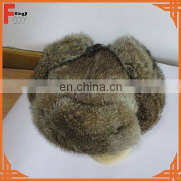 Top Quality Chinese Chinchilla Rabbit Fur Russian Hat photo-4