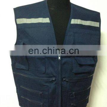 wholesale high quality mens cotton canvas working sleeveless vest