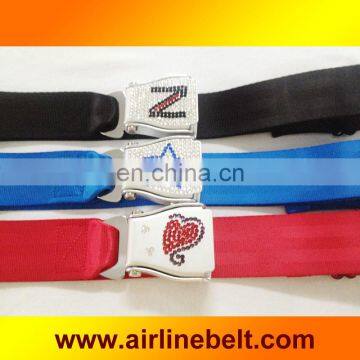 Rhinestone buckle airplane aircraft airline buckle belts