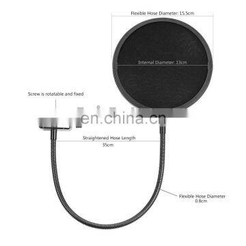 Studio Microphone Pop Filter Mic Recording Wind Screen Pop Shield Mask Popfilter photo-2