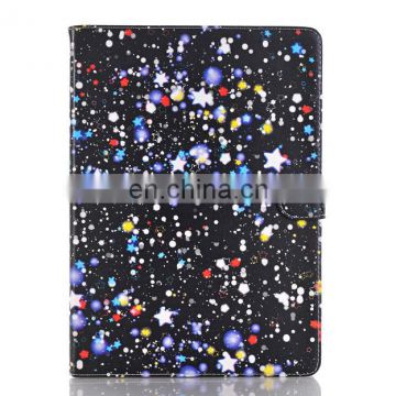 Starry Painting Book Side Flip Wallet Style PU Leather + PC case for iPad 9.7 / iPad 9.7 (2017) / iPad 2017 IPAD 8