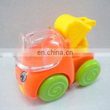 Pull back cartoon construction truck candy can pull back truck toy