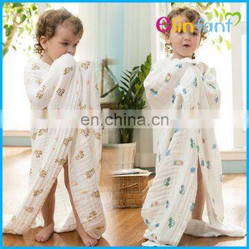 Elinfant super soft musllin cotton baby bath towel baby gauze blanket