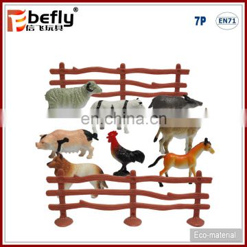 10pcs ECO Farm model set plastic toy with pig horse figure