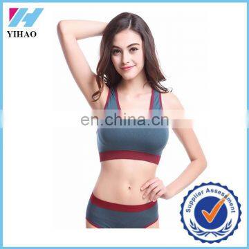 Yihao Wholesale trade assurance Women Padded Yoga Sports Bra Athletic Racerback Vest Gym Fitness Crop