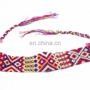 boho woven belt fabric woven belt silk fabric belt handwoven belt