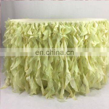 TC017 Taffeta#133+O#22 table linens for sale elegant wedding table linens different designs of table skirting