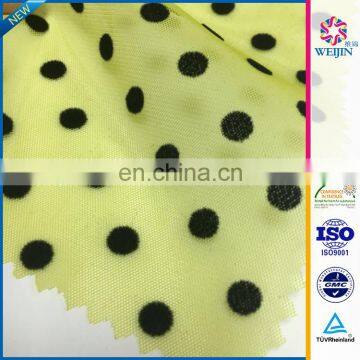 Fashion Tricot 3d flocked tulle Fabrics For Tutu