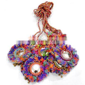 Indian Key Chain Banjara Tassels Lanyard Kutchi Retro Key Ring 5 PC's Lot