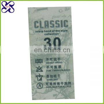 High quality 100% polyester wash care labels fabric label