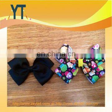 Pure Color Satin Boutique Hair Bow/Barrette/Hair Pin As Bowknot photo-3