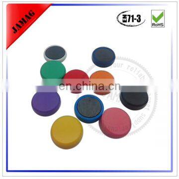 high quality colorful ferrite magnet button made in china