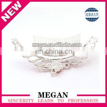 Popular Girl Jewelry Headdress Rhinestone Tiaras Crown Hair Comb photo-3
