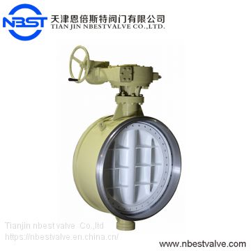 D363H-16C Carbon Steel Gear Operated Butt Welding Butterfly Valve PN16