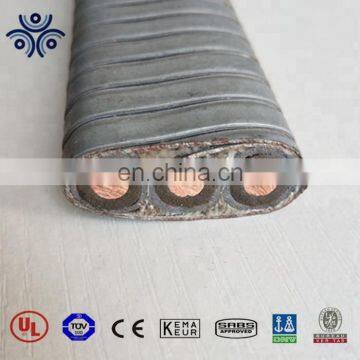 1.8/3KV or 3.6/6KV flat or round cable for submersible oil pump