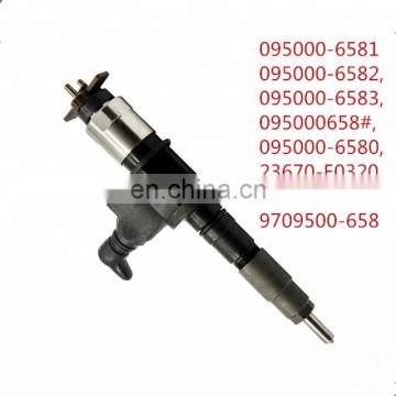 Common rail fuel injector 095000-6581, 095000-6582, 095000-6583 for J08E 330PS 23670-E0320, 23910-1460