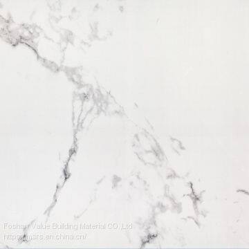 Hot Selling 60x60cm Carrara Whites Glossy GLazed Marble Look Porcelain Floor Tiles