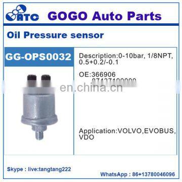 Oil Pressure Sensor for VOLVO,EVOBUS. VDO OEM 366906 87437190000 30/52C 0-10bar, 1/8NPT, 0.5+0.2/-0.1