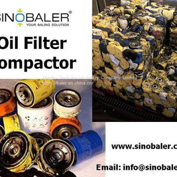 Oil Filter Compactor Machine