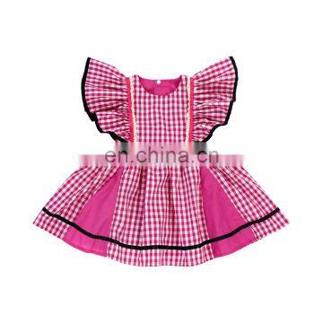 Latest Kids Clothes Girl Dress Flutter Sleeve Ruffle Dress Kids Girl