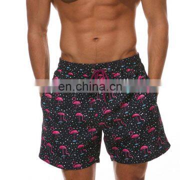 Casual Sports Loose Large Size Printed Summer 100%polyester Pants Quick-dry Shorts Thin Men's Beach Pants