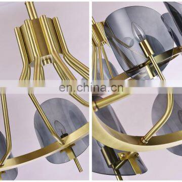 Hot Sale Fashion Home Bedroom Hanging Modern Glass Pendant Light Chandelier photo-2