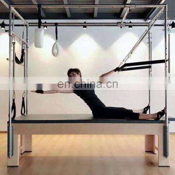 Wood Pilates Reformer Cadillac Machine With Full Trapeze Combination Pilates Studio Combo Cadillac Reformer Machine SRP07 photo-6