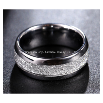 Colored silver foil tungsten gold ring