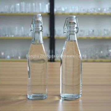 Airtight glass bottle with tight closure(250ml 330ml 500ml 750ml 1000ml)