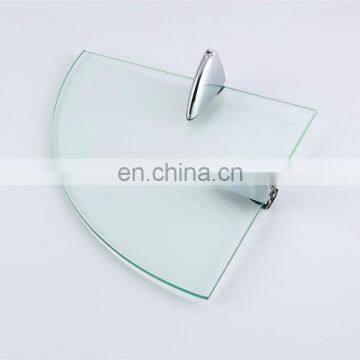 Modern design whole tempered glass shelves with four layers