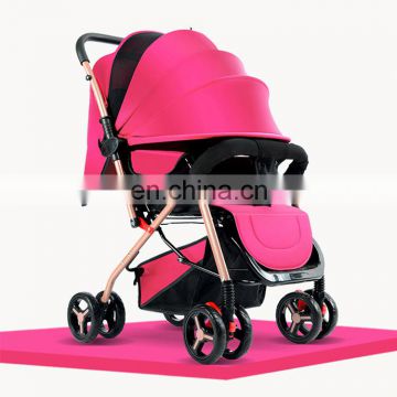 High quality one hand fold baby carriage red carriage baby for sale