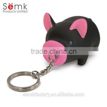 Popular Promotional Gifts Plastic Soft PVC Piggy Shaped Key Chain
