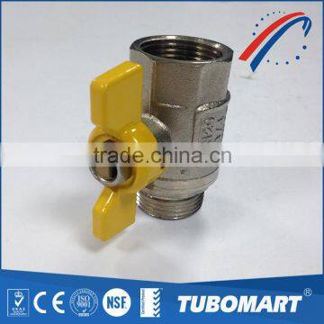Trade Assurance 3/4" Butterfly Handle Forged Brass Male Ball Valve for Heater System photo-6