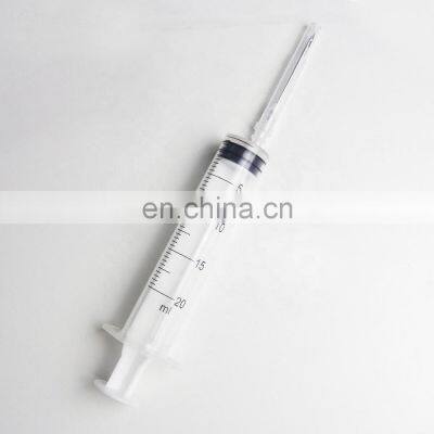 Wholesale 20ml luer slip syringe disposable medical transparent vaccine syringe