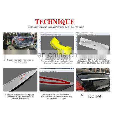 E-Class W213 Carbon Fiber Rear Trunk Spoiler for Mercedes E200 E350 E63 AMG Sedan 16-17 photo-5