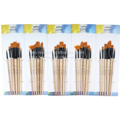 Mixed shapes professional painting nylon brush for artist