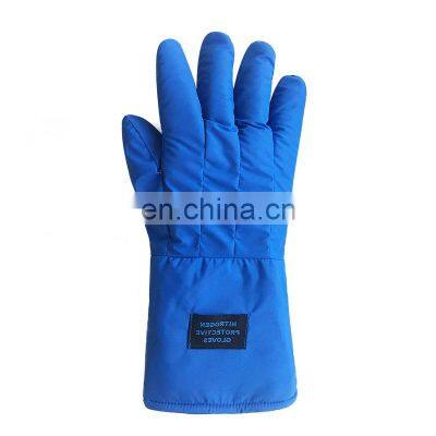 EN511 Custom flexibility protective cryogenic temperature liquid nitrogen gloves for for sale